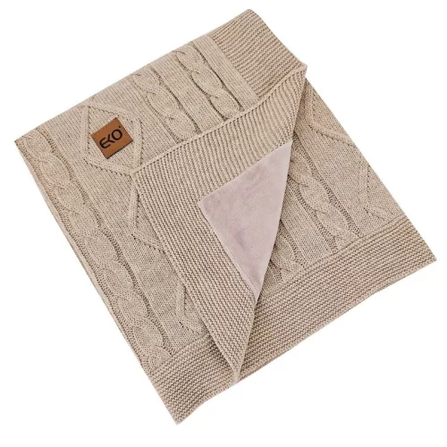 EKO Kasmír takaró szőrme béléssel 100x80 cm - Beige
