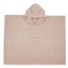 EKO Poncso pamutból kapucnival és fülekkel 75x120 cm - Powder pink