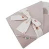 EKO takaró pamutból velúrral és kókusz belsővel masnival Meadow 75x75cm - Beige