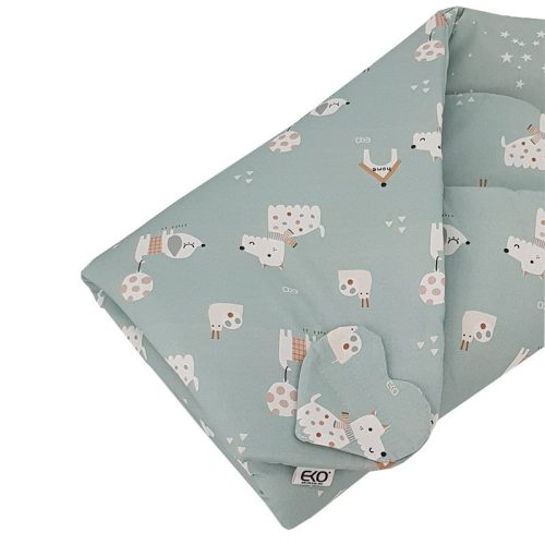 EKO Kifordítható pamut pólya Dogs Stars 75x75 cm - Mint