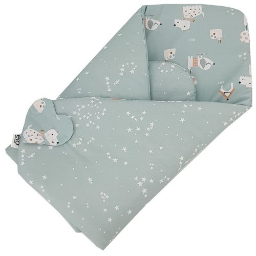 EKO Kifordítható pamut pólya Dogs Stars 75x75 cm - Mint