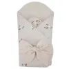 EKO Muszlin pólya kókusz kivehető betéttel Bees Beige 75x75 cm - Beige