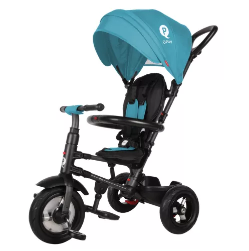 QPLAY Tricikli Rito air gel (Gumi) Green-blue, életkor 10-72 hó