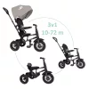 QPLAY Tricikli Rito air gel (Gumi) Grey, életkor 10-72 hónap