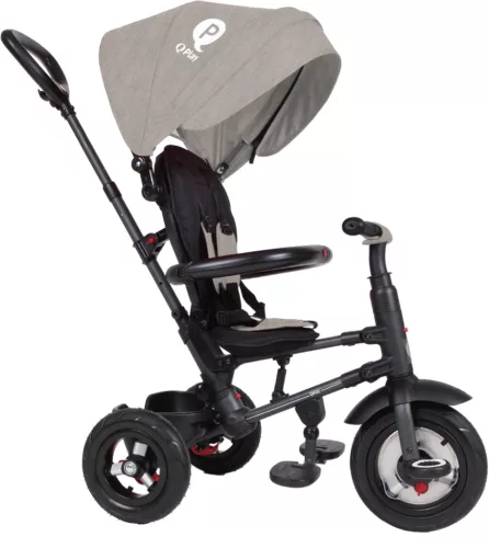 QPLAY Tricikli Rito air gel (Gumi) Grey, életkor 10-72 hónap