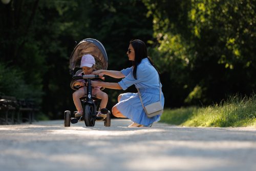 QPLAY Tricikli Rito star Black, összecsukható, 10-72 hónap