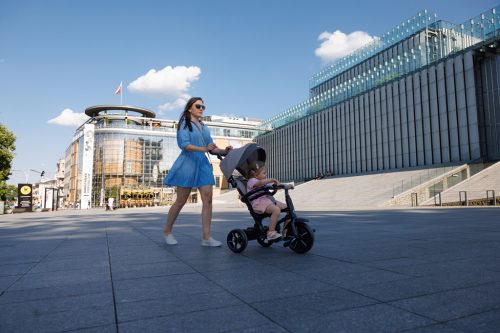 QPLAY Tricikli Rito star Black, összecsukható, 10-72 hónap