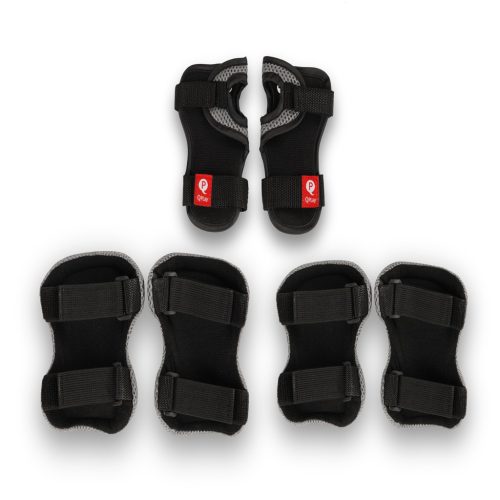 QPLAY Gyermek védőfelszerelés Fekete, méret S, kor 3-5 év