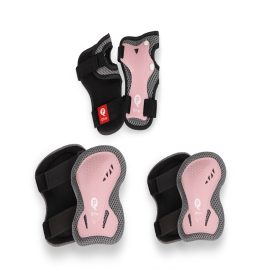   QPLAY Gyermek védőfelszerelés Coral Pink, méret S, kor 3-5 év