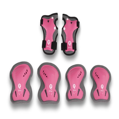 QPLAY Gyermek védőfelszerelés Pink, méret S, kor 3-5 év