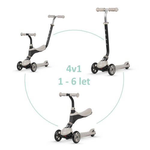 QPLAY Sema 5in1 Roller / Futóbicikli 1-6 éves korig, 50 kg-ig - Beige