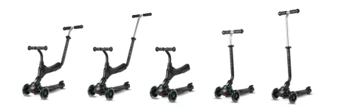 QPLAY Sema Pro 5in1 Roller / Futóbicikli 1-6 éves korig, 50 kg-ig - Black