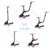 QPLAY futóbicikli/roller Sema Evo LED fényekkel Violet, kor 1 - 6 év, 50 kg-ig