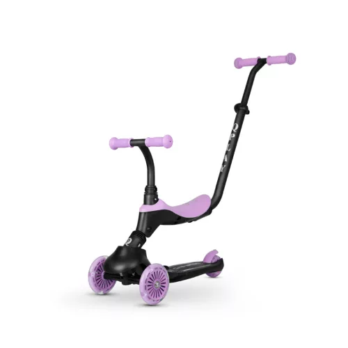 QPLAY futóbicikli/roller Sema Evo LED fényekkel Violet, kor 1 - 6 év, 50 kg-ig