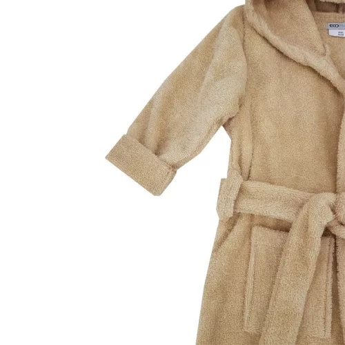 EKO Köntös pamutból kapucnival és fülekkel méret 92-98 - Beige