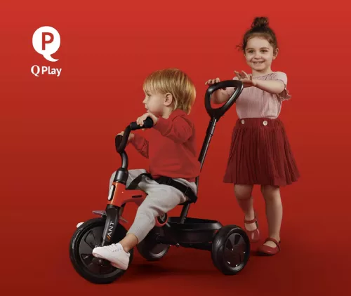 QPLAY Tricikli Ant plus Rose, 2-6 éves korig