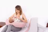 BABYMATEX Moon szoptatós párna muszlin 260 cm - vintage rózsaszín 