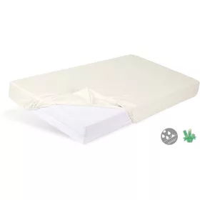   BABYMATEX Gumis vízálló lepedő Bamboo 60x120 cm - világos bézs