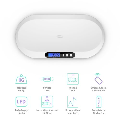 TRUELIFE Digitális baba mérleg BabyScale B5 BT