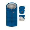 Petite&Mars Téli szett Jibot 3in1, bundazsák és kézmelegítő kesztyű babakocsira, Jasie Ocean Blue