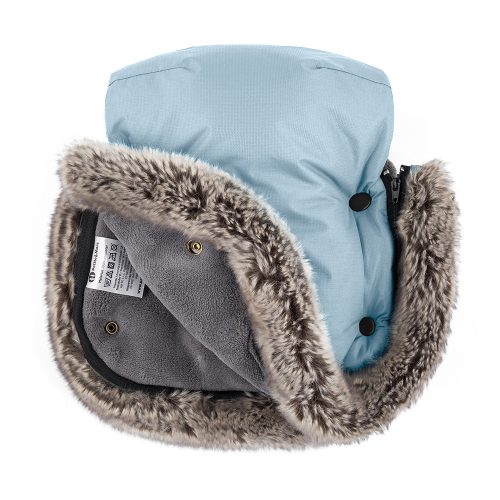 Petite&Mars Téli szett Arctic 4in1 bundazsák + kézmelegítő kesztyű babakocsira Furry Sky Whisper