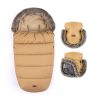 Petite&Mars Téli szett Comfy 4in1 bundazsák + kézmelegítő kesztyű babakocsira Furry - Elegant Caramel