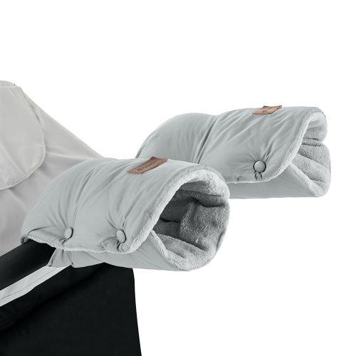 Petite&Mars Téli szett Jibot 3in1 bundazsák és kézmelegítő kesztyű babakocsira - Jasie Quiet Grey