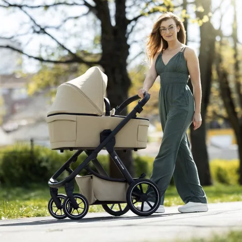 Petite&Mars Babakocsi szett 4v1 ICON LITE AIR + CYBEX Aton B2 i-Size - Mocha Beige