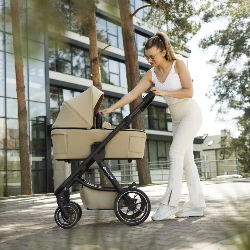 Petite&Mars Babakocsi szett 4v1 ICON LITE RWS + CYBEX Aton B2 i-Size - Mocha Beige
