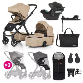   Petite&Mars Babakocsi szett 4v1 ICON XXL RWS + CYBEX Aton B2 i-Size - Mocha Beige