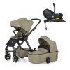 Petite&Mars Kombinált babakocsi ICON 2in1 Mossy Green LITE AIR + Core Pro i-Size Black Grey + Bázis