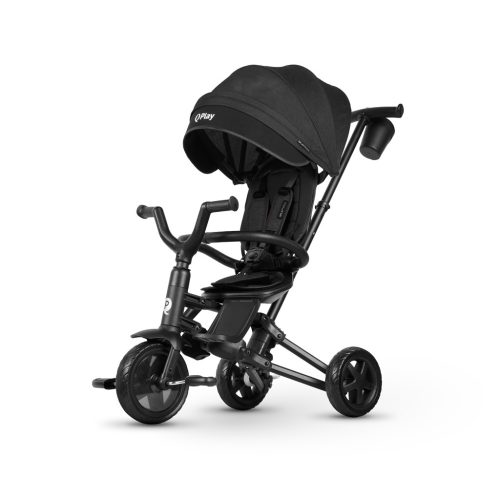 QPLAY Tricikli Nova Niello Black, összecsukható, életkor 10-72 hónap