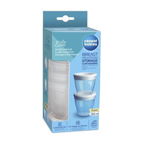 Canpol babies Anyatej/élelmiszertároló edények, 4 db, 180ml