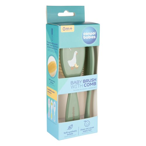 Canpol babies Hajkefe és fésű GOOSE zöld