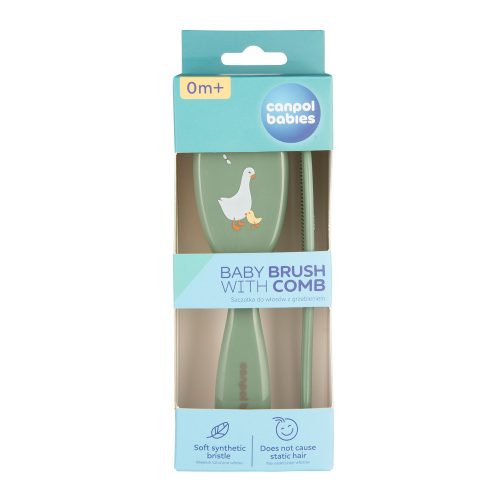Canpol babies Hajkefe és fésű GOOSE zöld