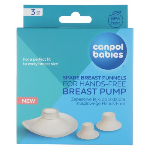 Canpol babies Pót szilikon tölcsér és betétek, 24/21/19mm a Hands-Free mellszívóhoz