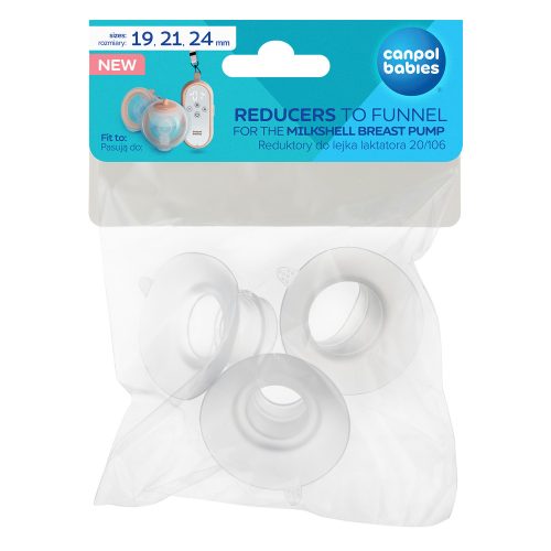 Canpol babies Pót szilikon tölcsér betétek 19/21/24 mm a MilkShell mellszívóhoz