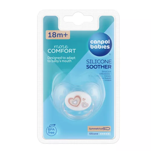 Canpol babies Szilikon szimmetrikus cumi, 18hó+, NEWBORN BABY - bézs
