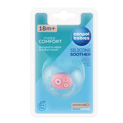Canpol babies Szilikon szimmetrikus cumi, 18hó+, NEWBORN BABY - pink