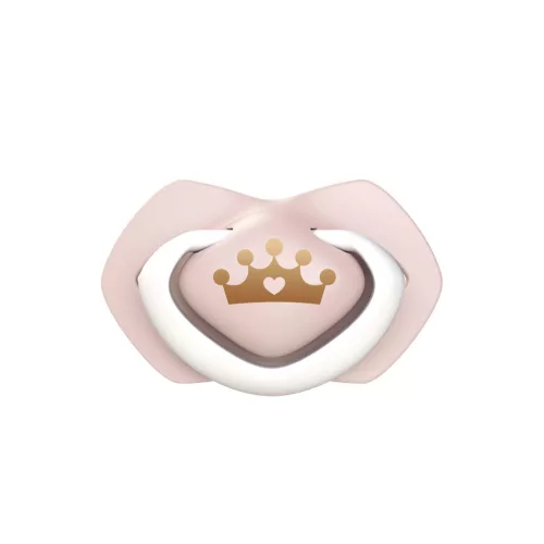 Canpol babies Szilikon szimmetrikus cumi, Light touch, 6-18hó, 2db, ROYAL BABY - rózsaszín