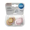 Canpol babies Szilikon szimmetrikus cumi, Light touch, GOLD, 18hó+, 2db - rózsaszín