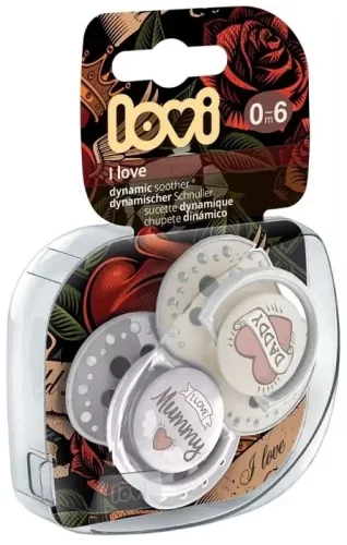 LOVI Dinamikus nyugtató I LOVE cumi 0-6hó 2 db