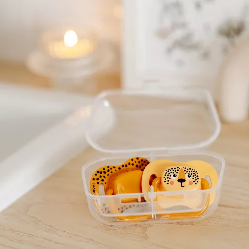Canpol babies Szilikon szimmetrikus cumiszett, BabiesBoo, 6-18hó+, 2db, narancs