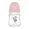 Canpol babies Anti-kólikás cumisüveg, EasyStart, EXOTIC ANIMALS, 120 ml - rózsaszín
