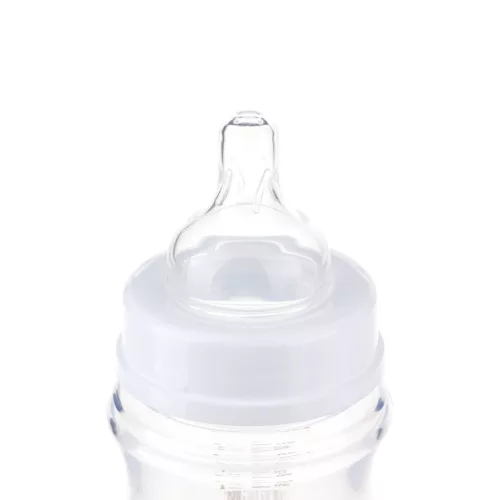 Canpol babies Anti-kólikás cumisüveg, EasyStart, EXOTIC ANIMALS, 120 ml - rózsaszín