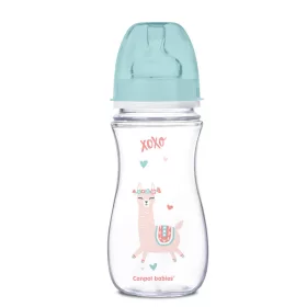   Canpol babies Anti-kólikás cumisüveg, EasyStart, EXOTIC ANIMALS, 300 ml - zöld