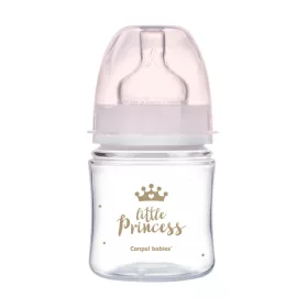   Canpol babies Anti-kólikás cumisüveg, EasyStart, ROYAL BABY, 120 ml - pink