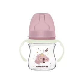   Canpol babies Anti-kólikás cumisüveg, világító fogantyúval, EasyStart, SLEEPY KOALA, 120 ml - pink