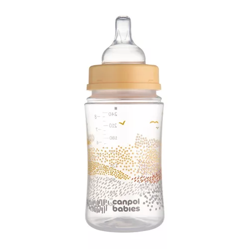 Canpol babies Anti-kólikás cumisüveg, EasyStart, GOLD, 240 ml -  bézs