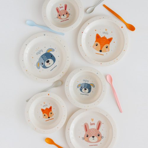 Canpol babies Műanyag tányér, CUTE ANIMALS, kutya